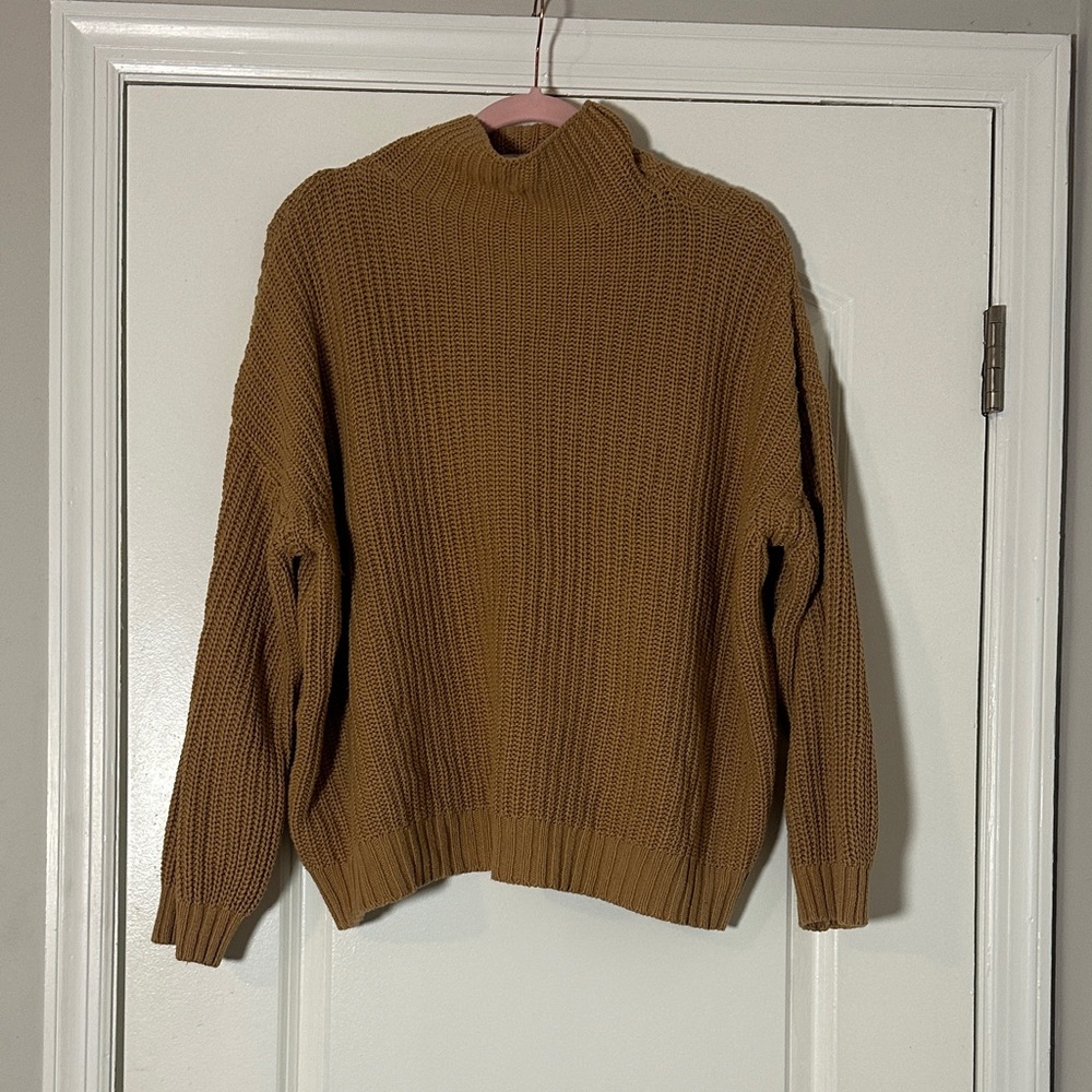 American Eagle Outfitters Camel Turtleneck Sweater